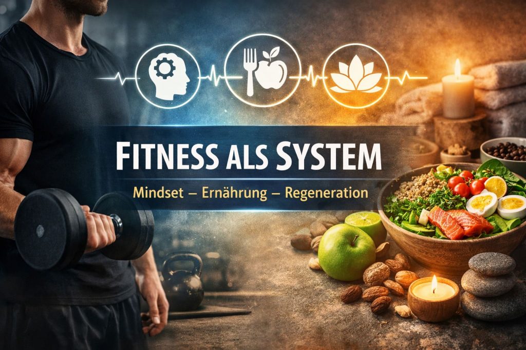 Fitness als System – Mindset, Ernährung und Regeneration im Zusammenspiel Fitness als System mit Mindset als Steuerungssystem zwischen Training, Ernährung und Regeneration